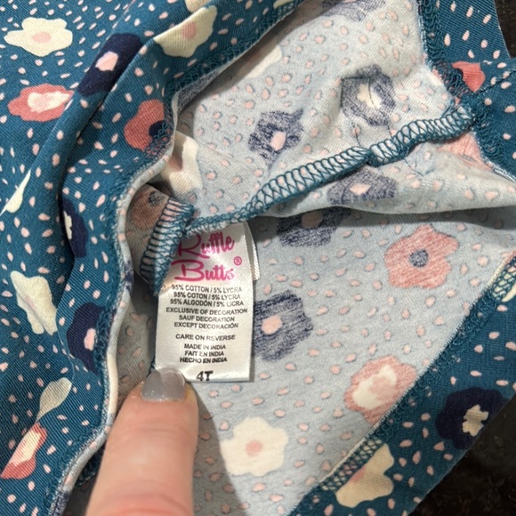 RuffleButts Floral Long Sleeve Dress 4T - Picture 4 of 7